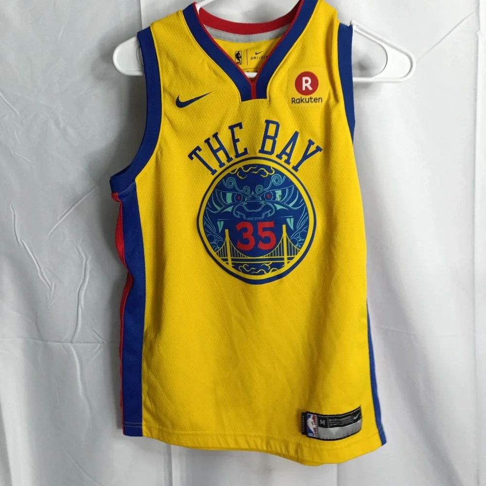 Nike Golden State Warriors Kevin Durant The Bay Jersey Youth Medium Signed READ